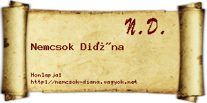 Nemcsok Diána névjegykártya