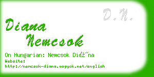 diana nemcsok business card